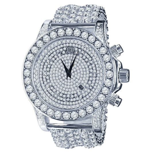 BURNISH CZ ICED OUT WATCH | 5110291